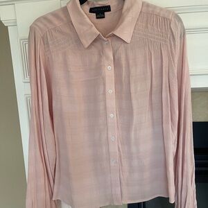 Sanctuary pink button up blouse